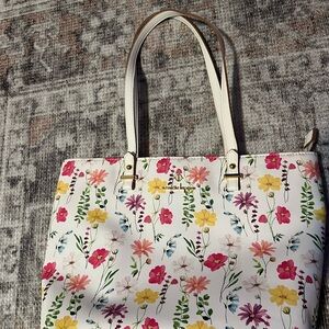 Nanette Lepore Floral Tote - White with Pink and Yellow